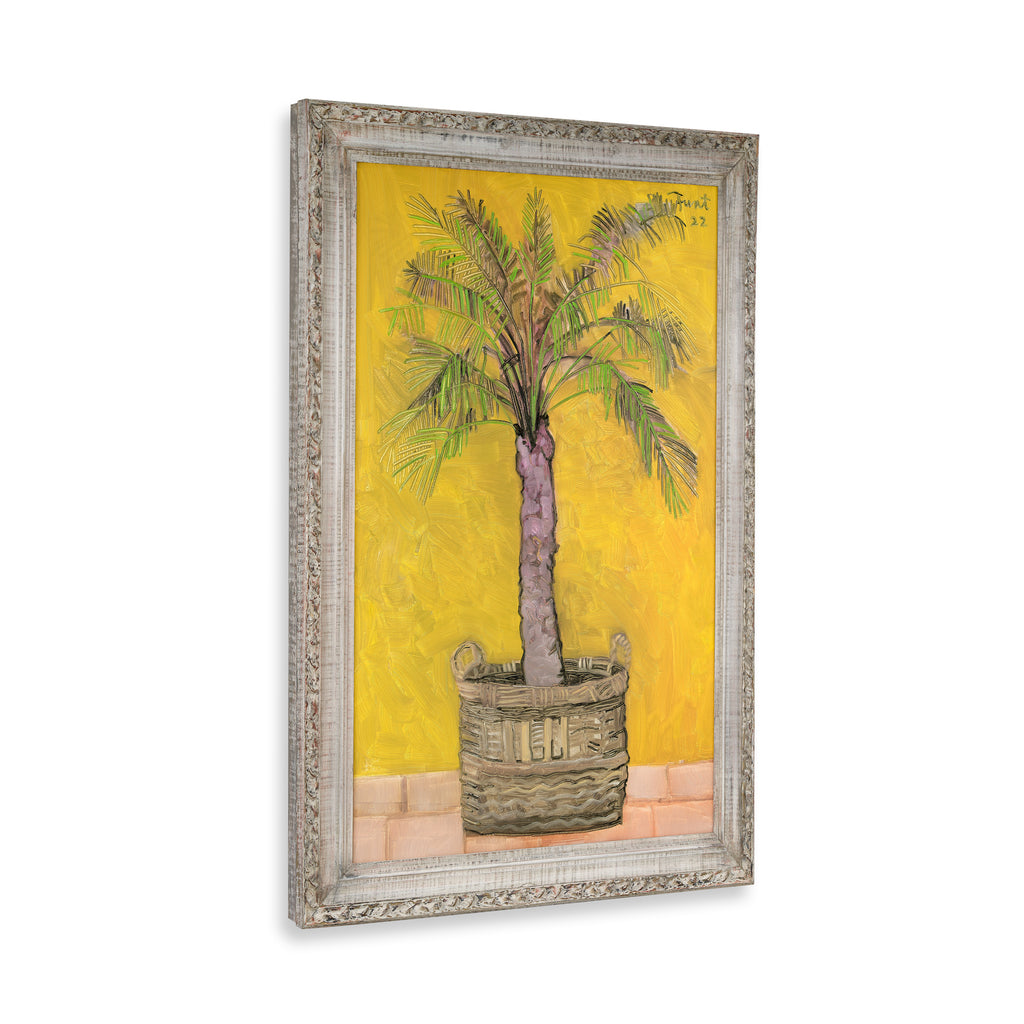 palm on yellow by john funt, 2022 (41" x 29")