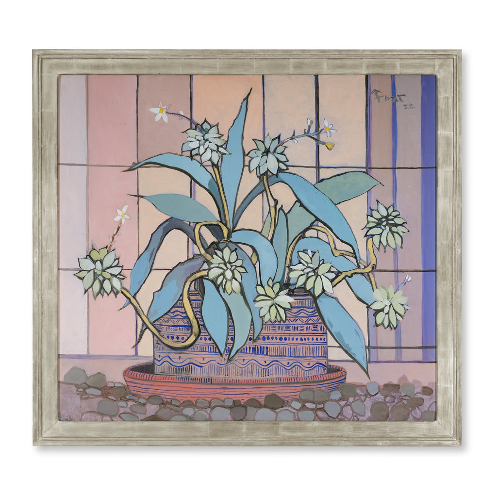 in the winter greenhouse by john funt, 2022 (35" x 37.5")