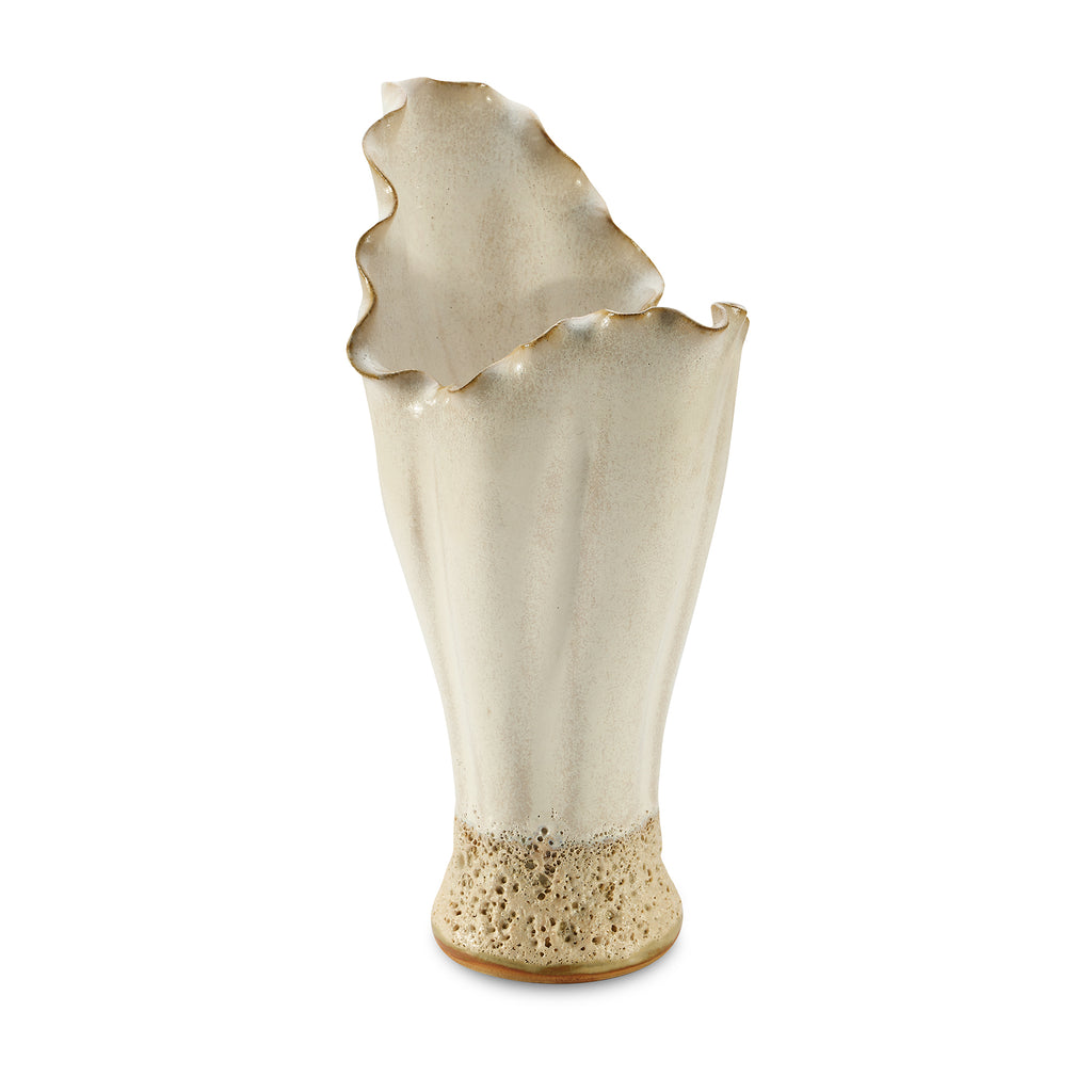 asymmetrical ceramic sea form vases (pair)