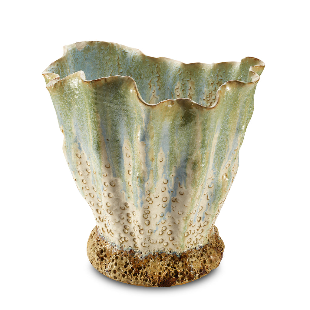 medium ceramic coral sea form jardiniere