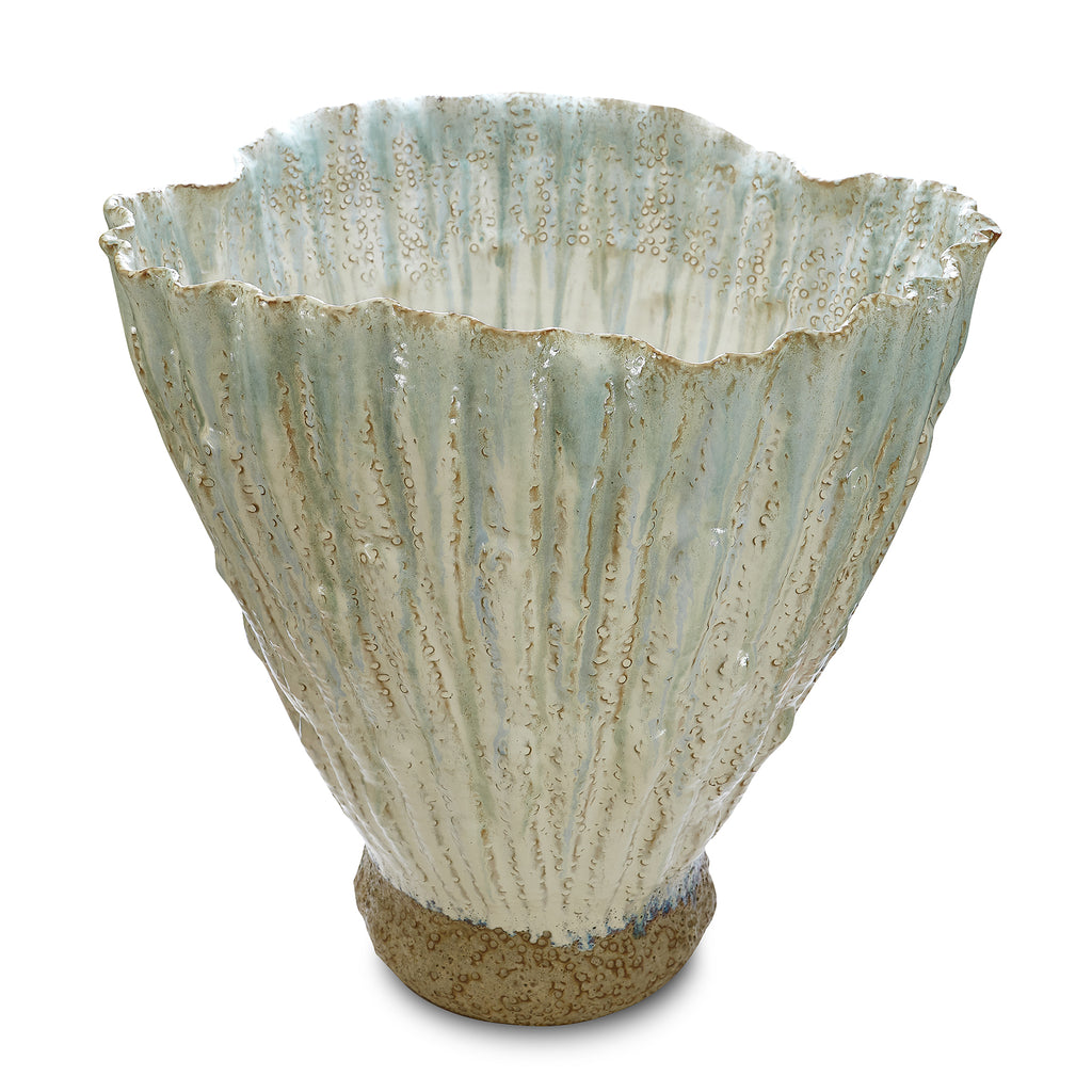 monumental ceramic coral sea form jardiniere