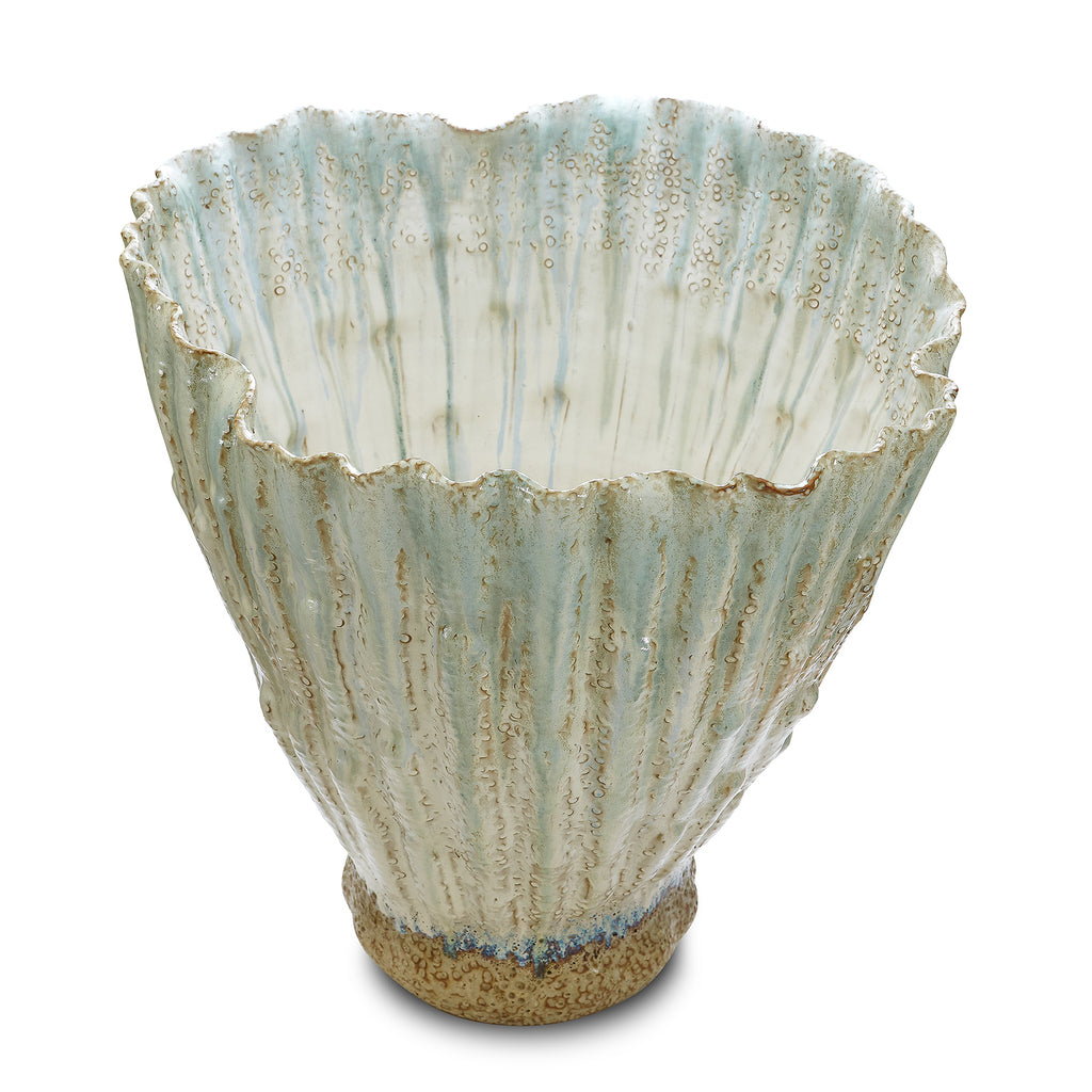 monumental ceramic coral sea form jardiniere