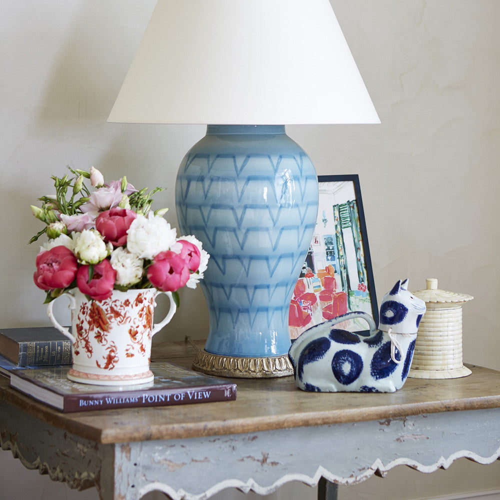 Turquoise Ceramic Lamp (Blue) – Bunny Williams Home