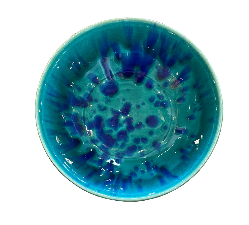 matin malikzada 6" multicolor bowl, blue/turquoise, set of 2