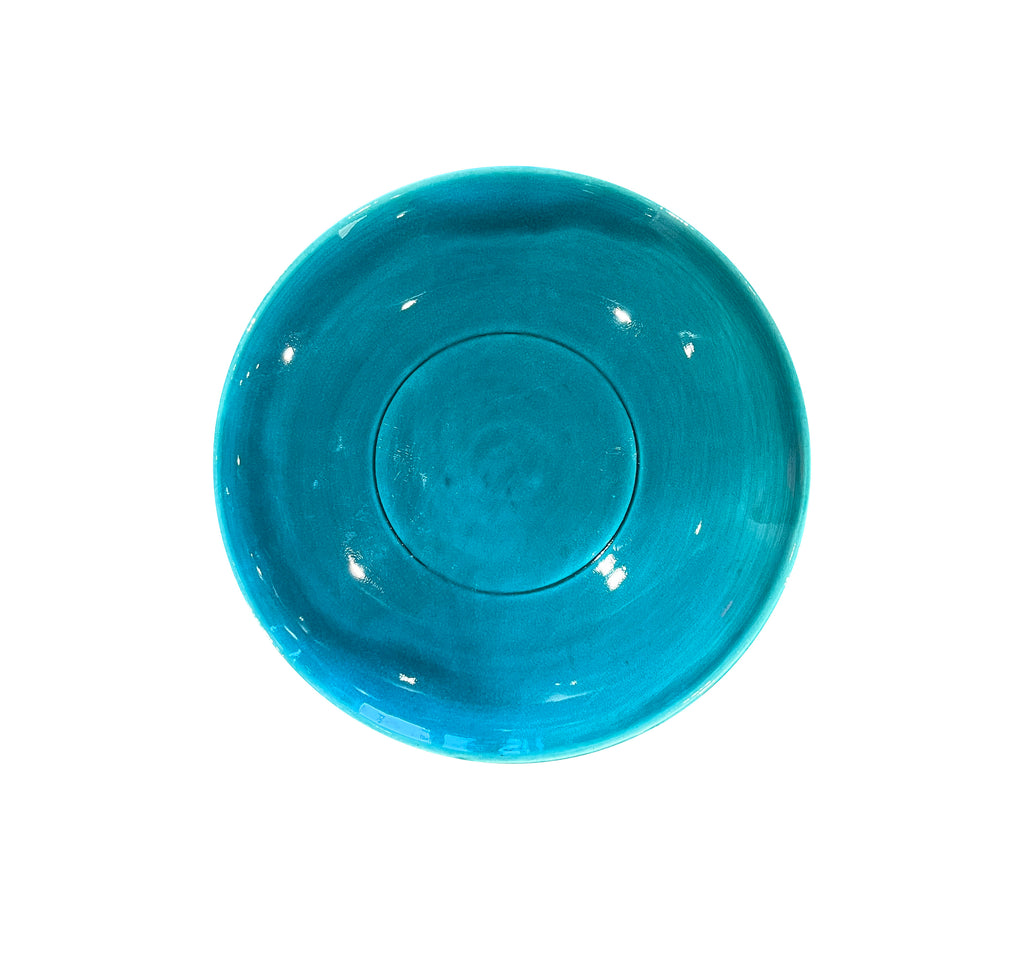 matin malikzada 9" plate, turquoise
