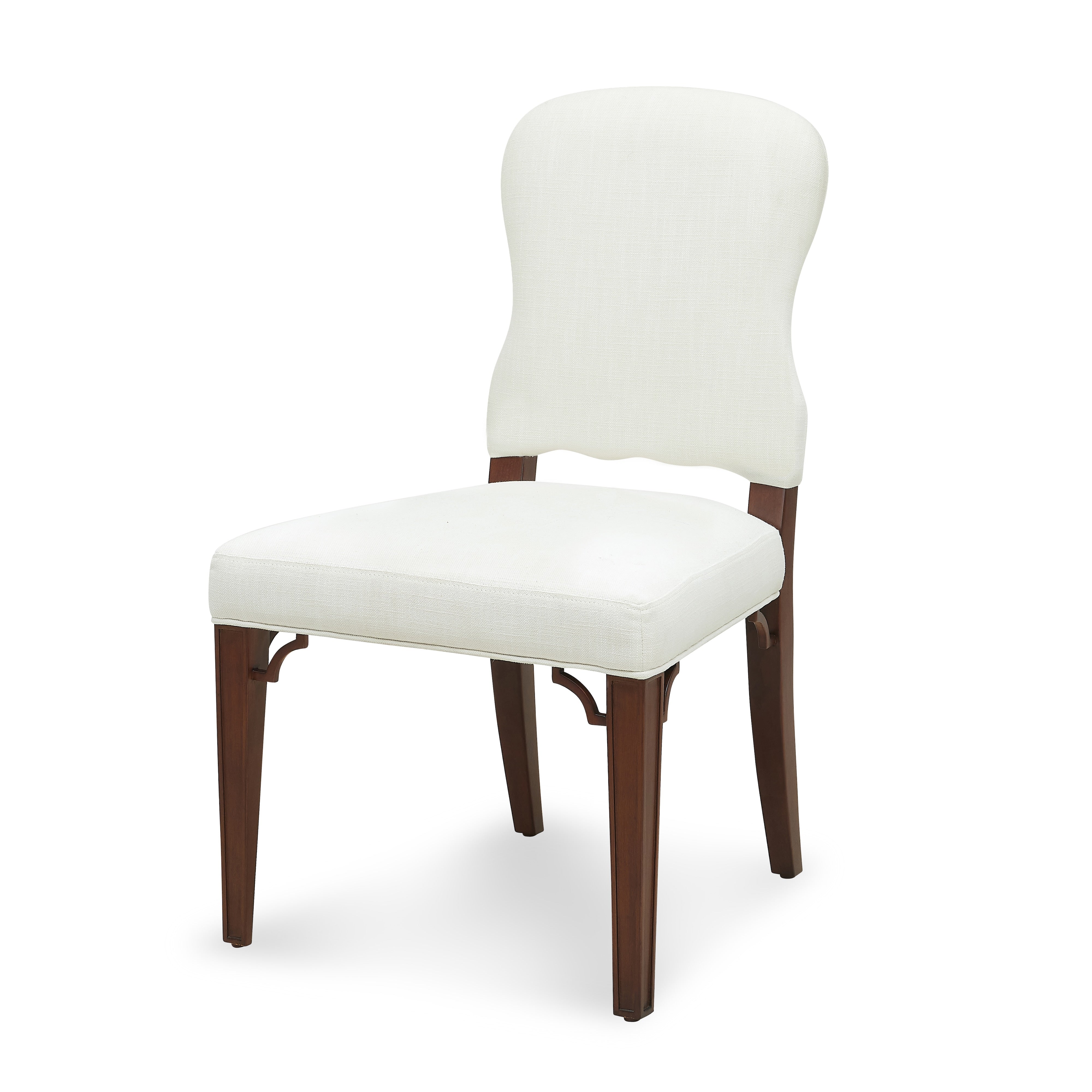 Sienna Dining Chair - Mahogany / Cream Linen (Ready-to-Ship)