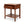 Bamboo side table with a drawer on a white background