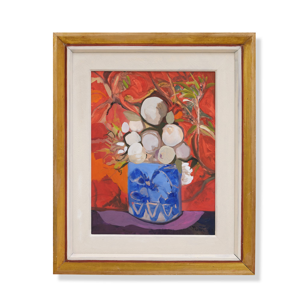 stone fruit in a brush pot i and ii by john funt, 2023 (25" x 20")