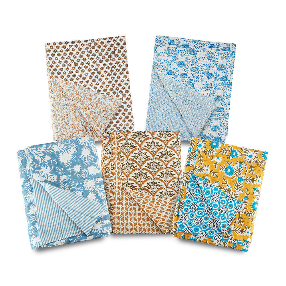 Bunny Williams Reversible Flora Throw and Coverlet