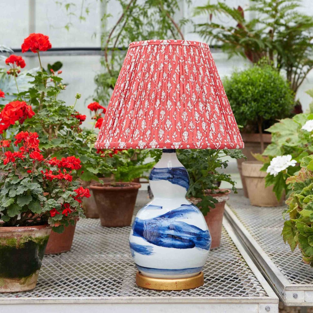 Small Brush Stroke Ceramic Lamp (Blue) – Bunny Williams Home