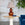 Prickly Poppycape empire pleated lampshade with self welt trim