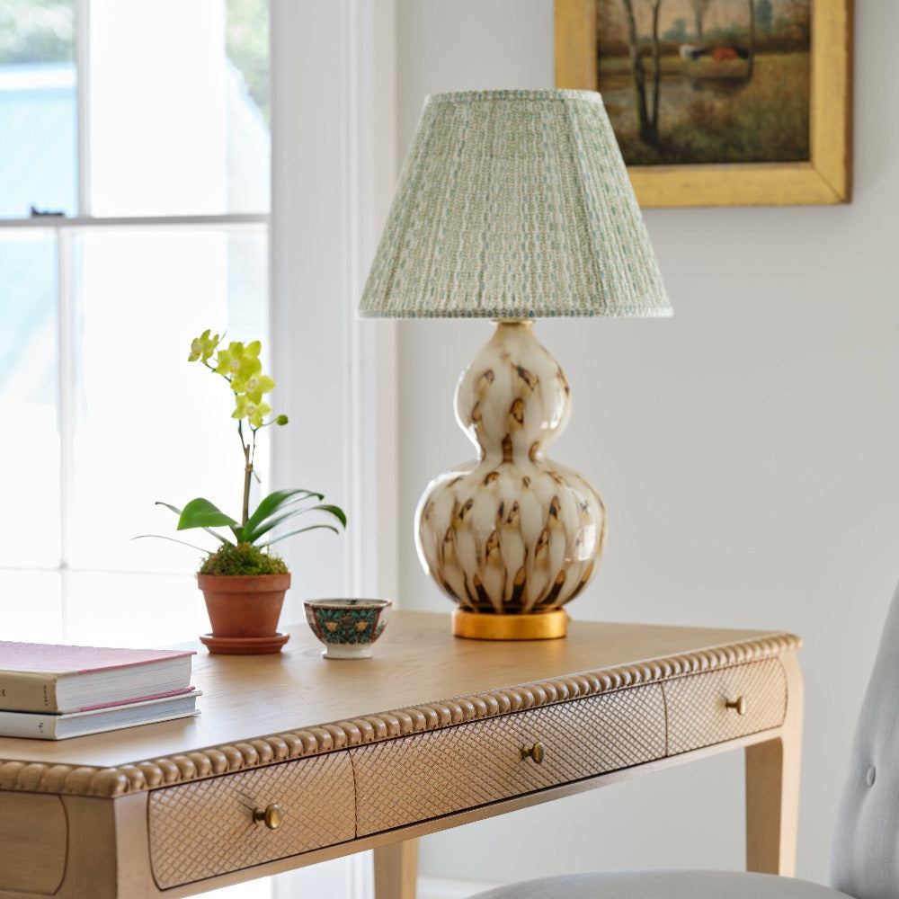 small pheasant feather lamp (brown)