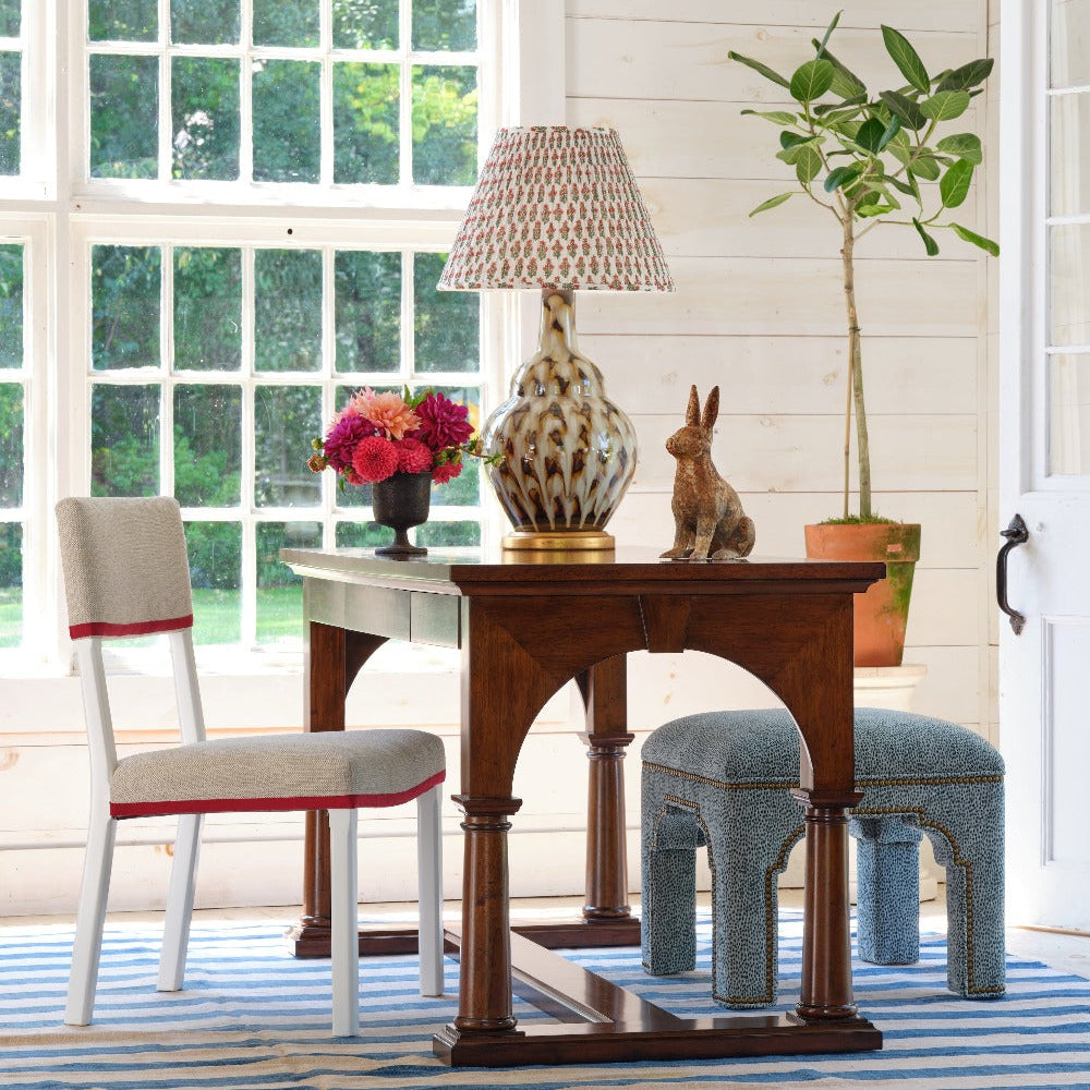 Pheasant Feather Glazed Ceramic Lamp (Brown) – Bunny Williams Home
