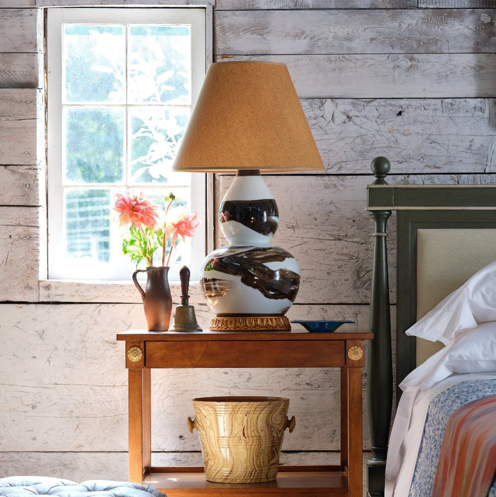 Brush Stroke Ceramic Lamp (Brown) – Bunny Williams Home