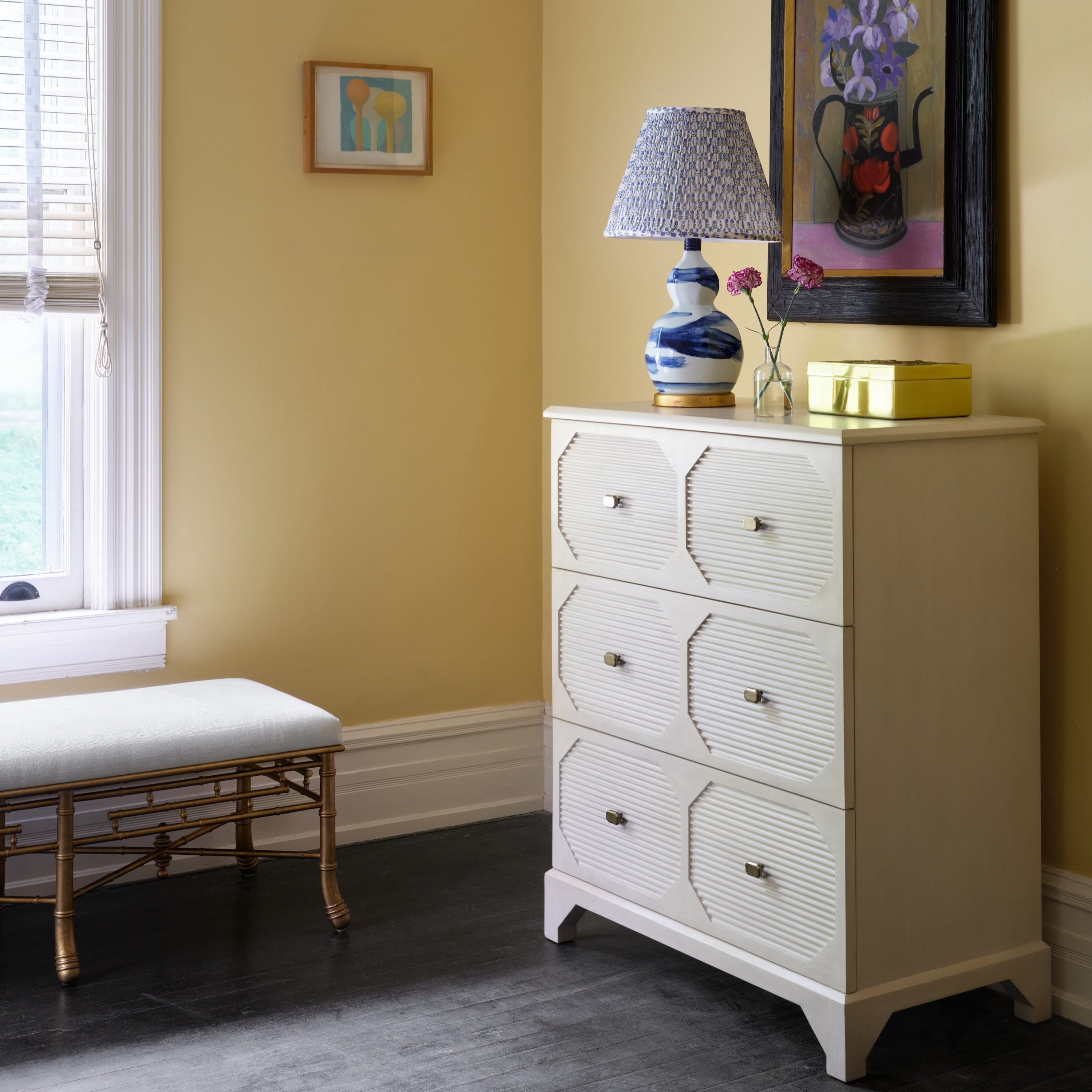 Small Brush Stroke Ceramic Lamp (Blue) – Bunny Williams Home