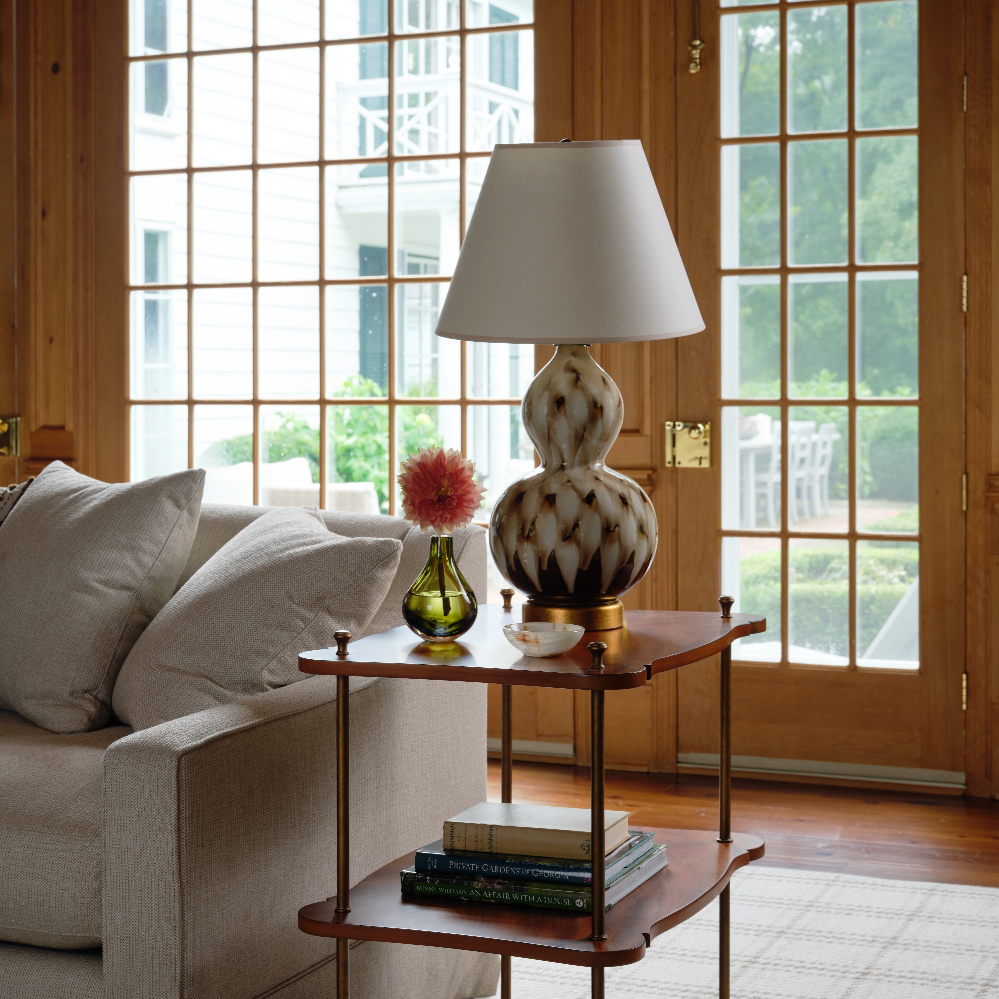 Small Pheasant Feather Ceramic Lamp (Brown) – Bunny Williams Home