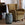 Pheasant Feather Garden Stool (Blue)
