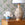 cream colored hard-backed fabric empire shade with navy trim by Bunny Williams Home