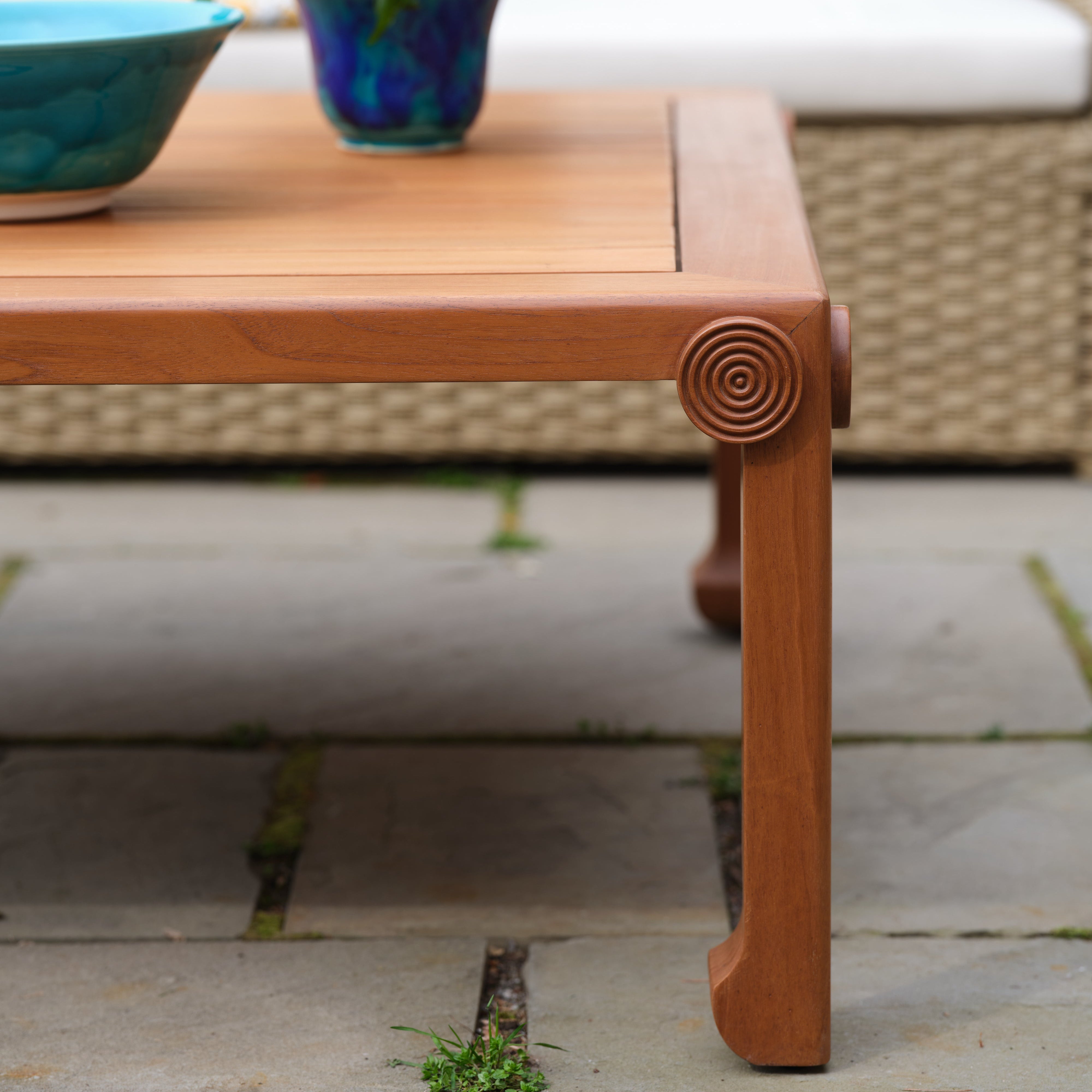 Medallion Outdoor Teak Coffee Table by Bunny Williams Home