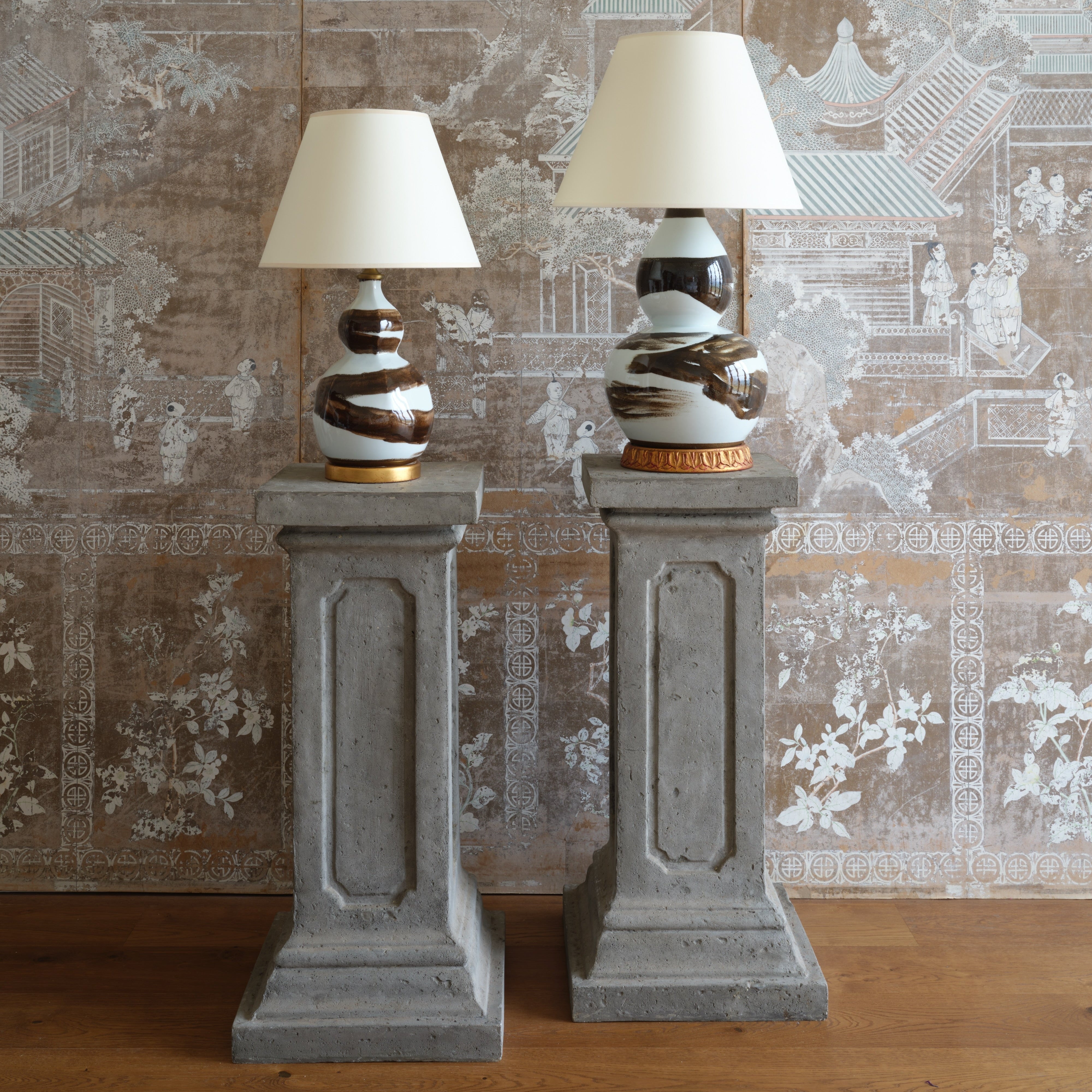 Brush Stroke Ceramic Lamp (Brown) – Bunny Williams Home