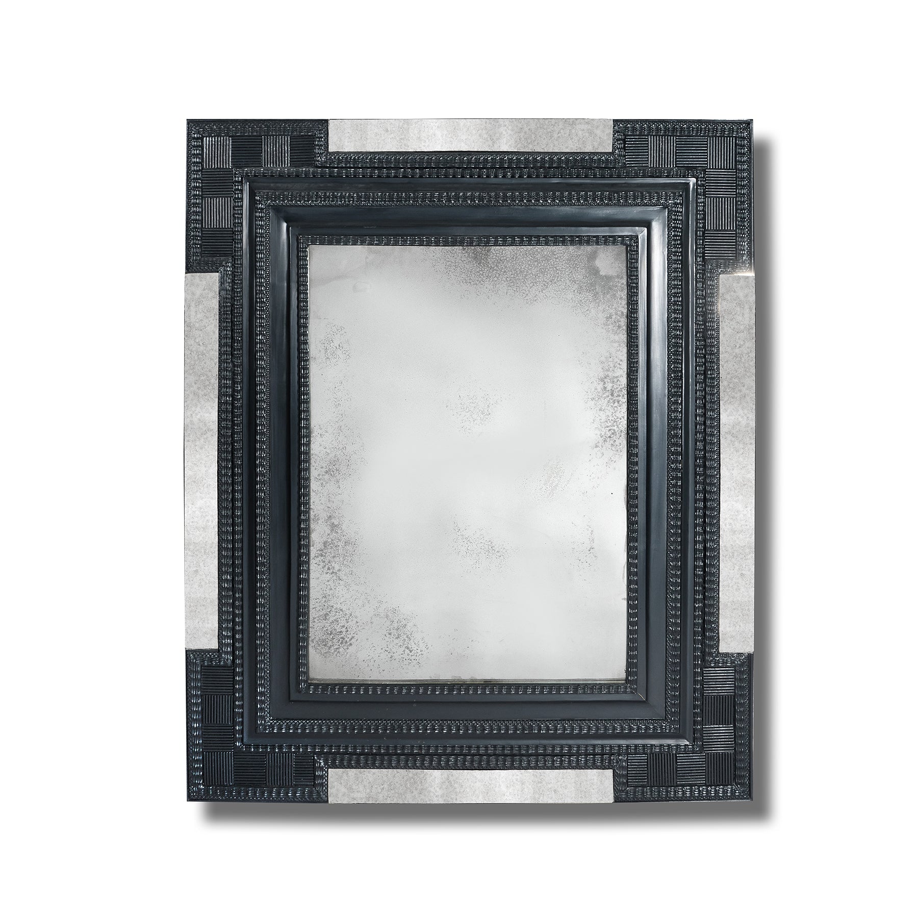 Carved Ebonized Dutch Frame Mirror (22" X 30")