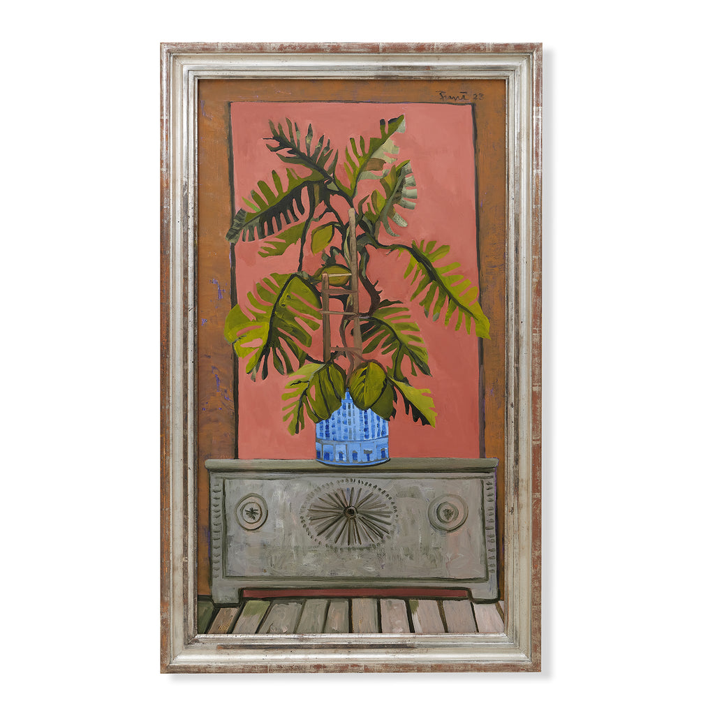 plant on an early chest by john funt, 2023 (41.5" x 25")