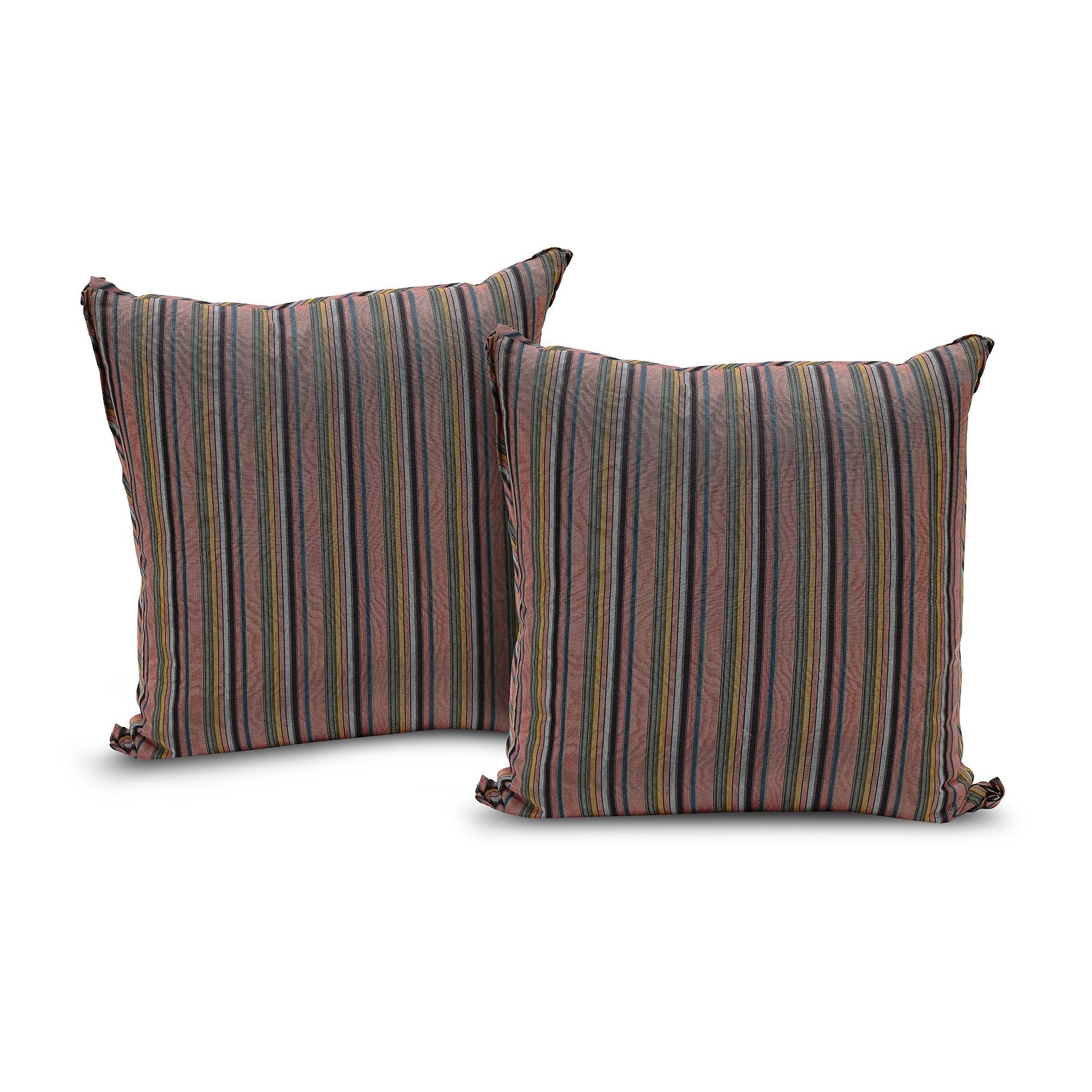 Vintage Robert Kime Silk Multi-Stripe Pillow – Bunny