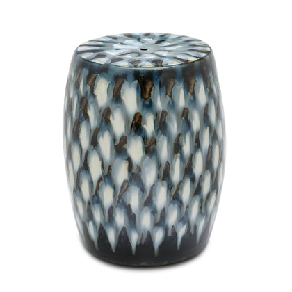 Pheasant Feather Garden Stool (Blue)