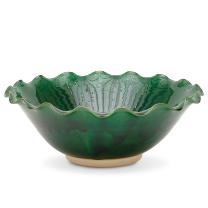 Ruffle Bowl (Jade - 15")