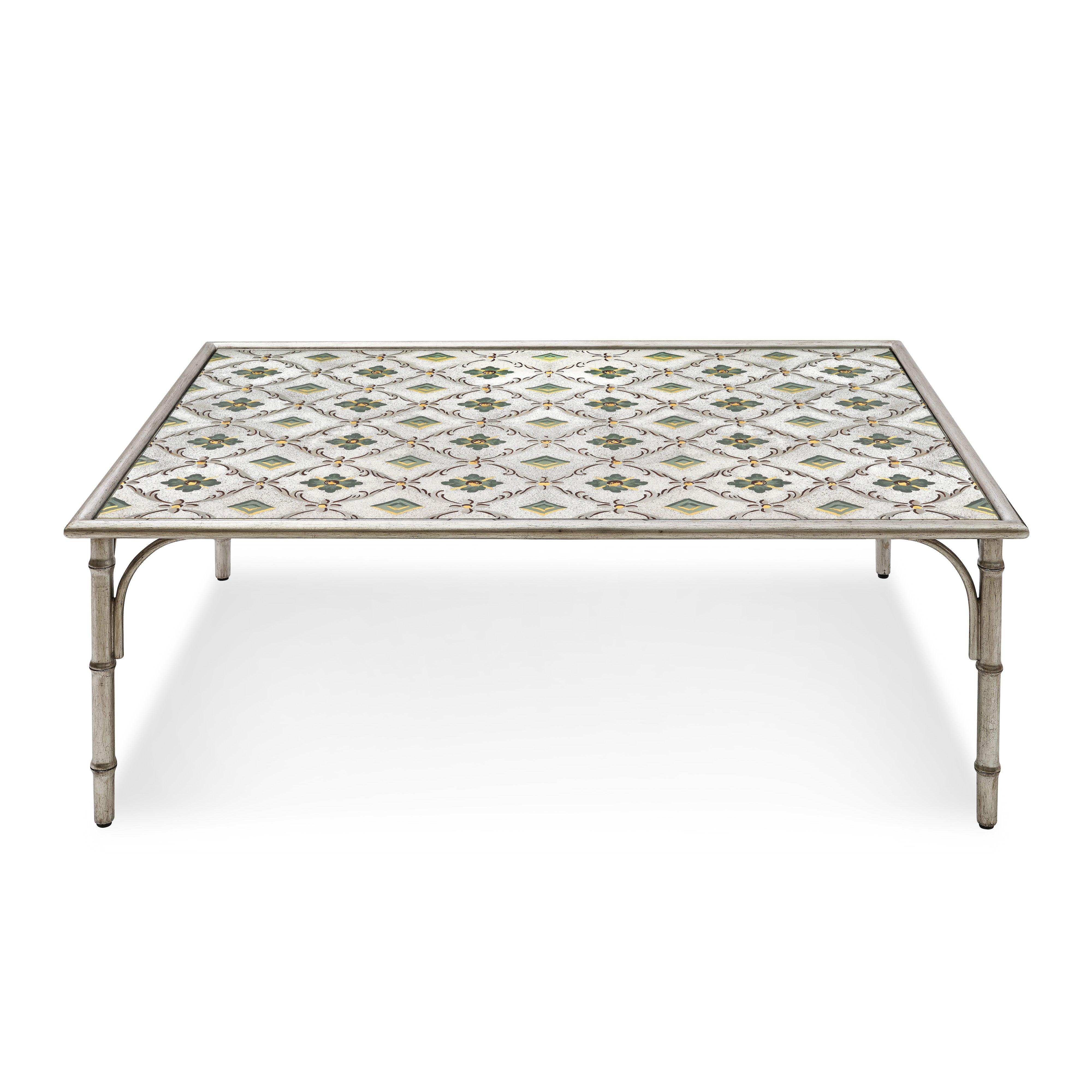 【cornice】COFFEE TABLE Celine Mirrored Glass Coffee Table by Bunny Williams Home