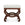 Charlottesville Stool (Mahogany / Cream Linen)