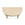 Dorian Demilune side table with green legs and cream top