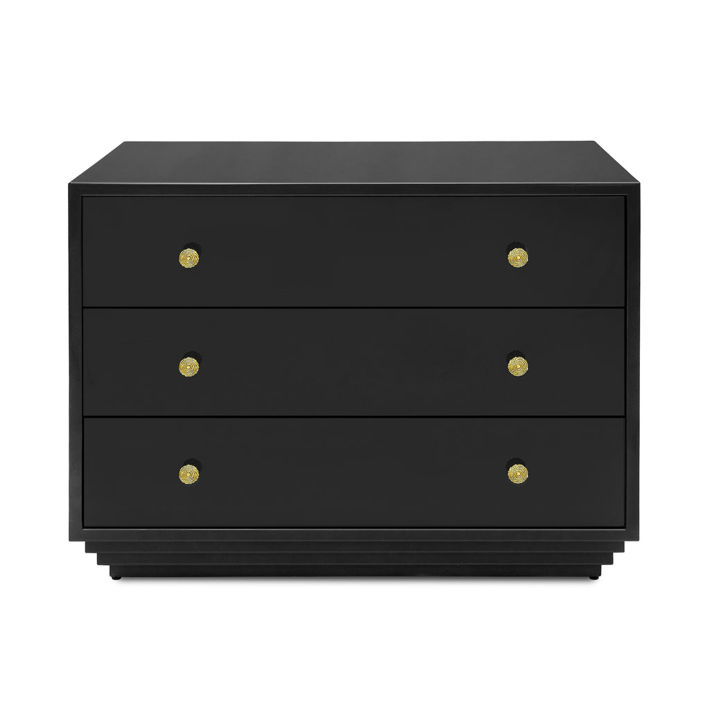 georgia chest in black with gold handles by bunny williams home