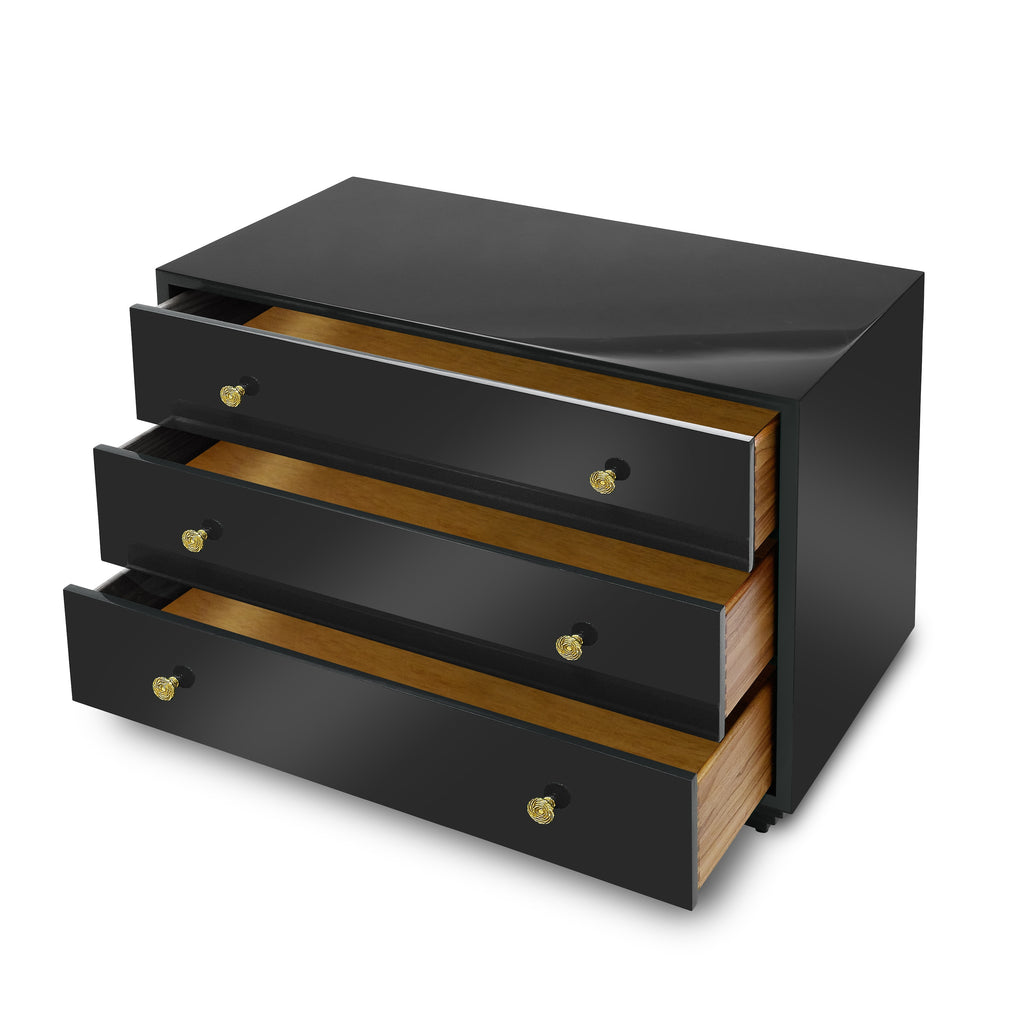 georgia chest in black with gold handles by bunny williams home