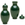 Quantity:Pair ||| green vase with lid