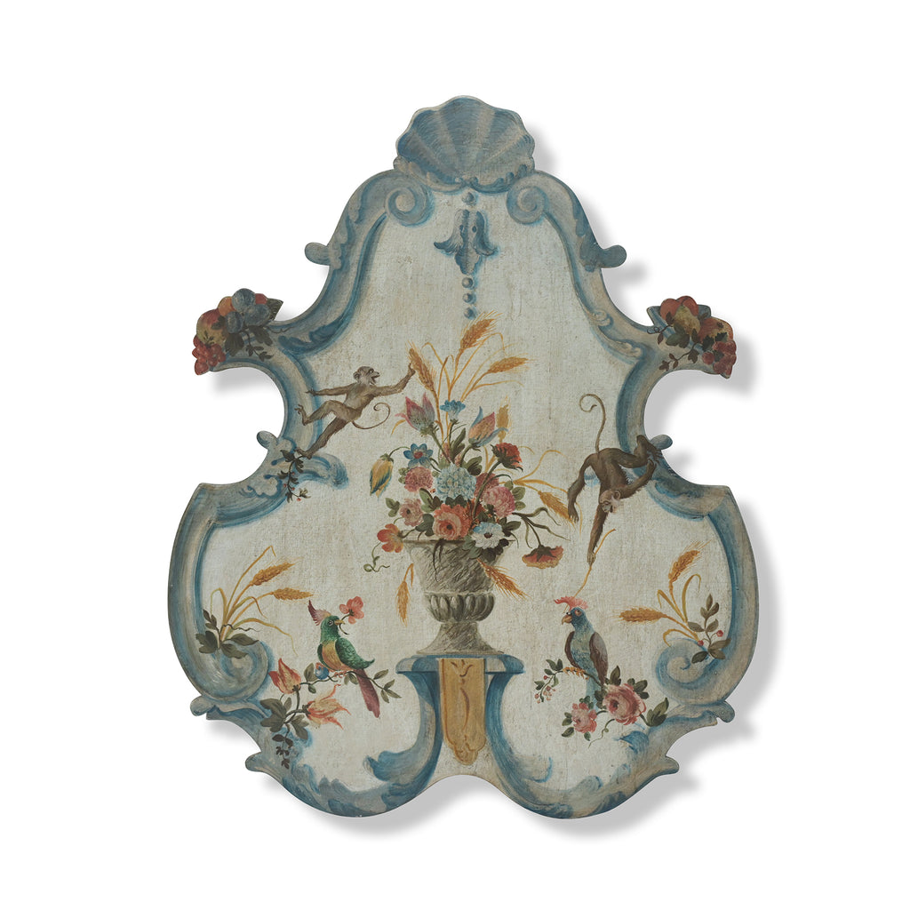 painted rococo style panels (set of 4)