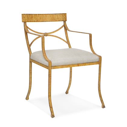 Italian Yellow Painted Metal Chairs (Set of 4)