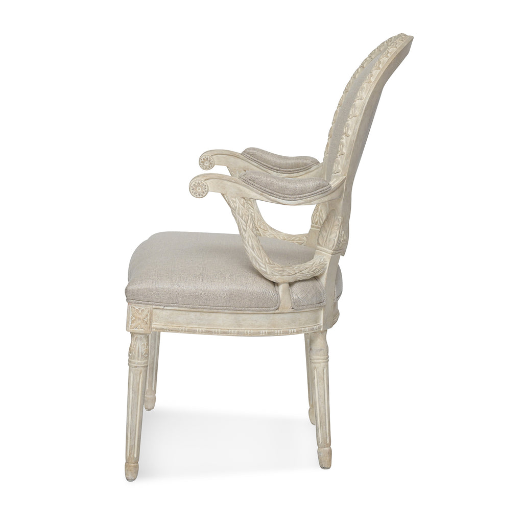 white painted french fauteuils (pair)