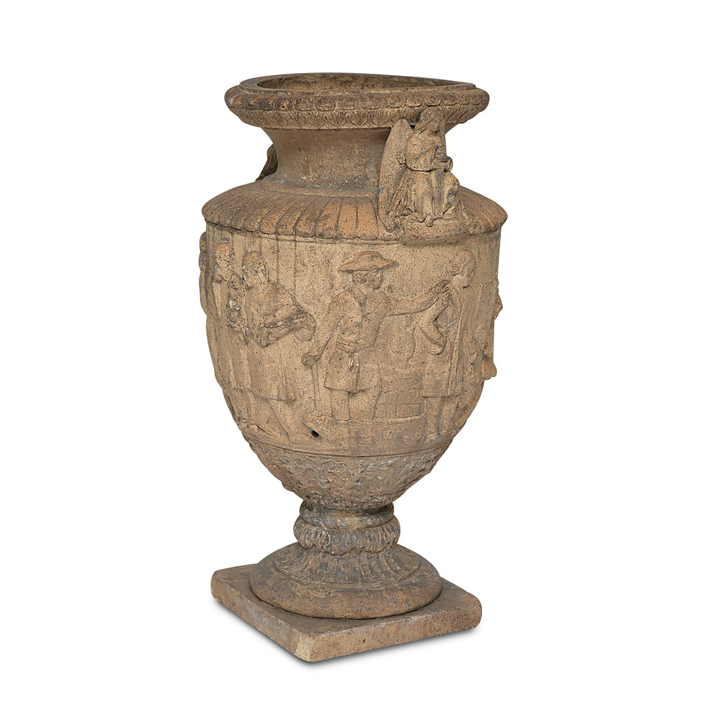 large scottish pottery urn, 36"h