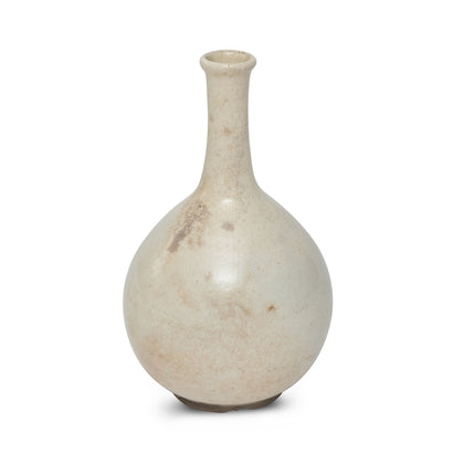 Early 20th Century Asian Cream Glazed Bottle