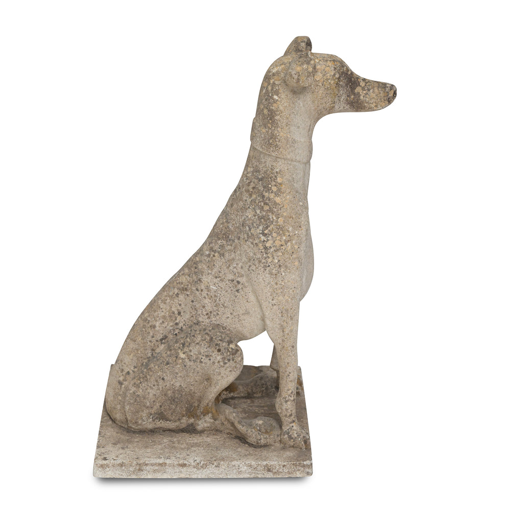 french greyhound garden statue