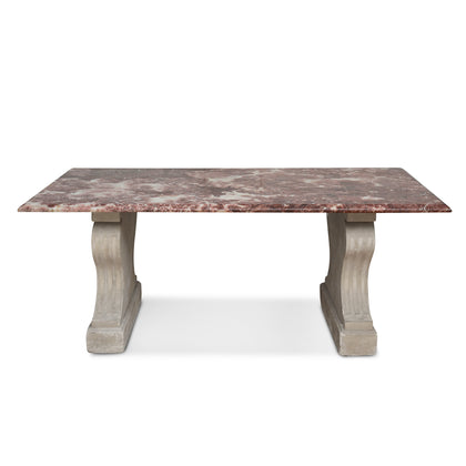 French Marble Table with Stone Base