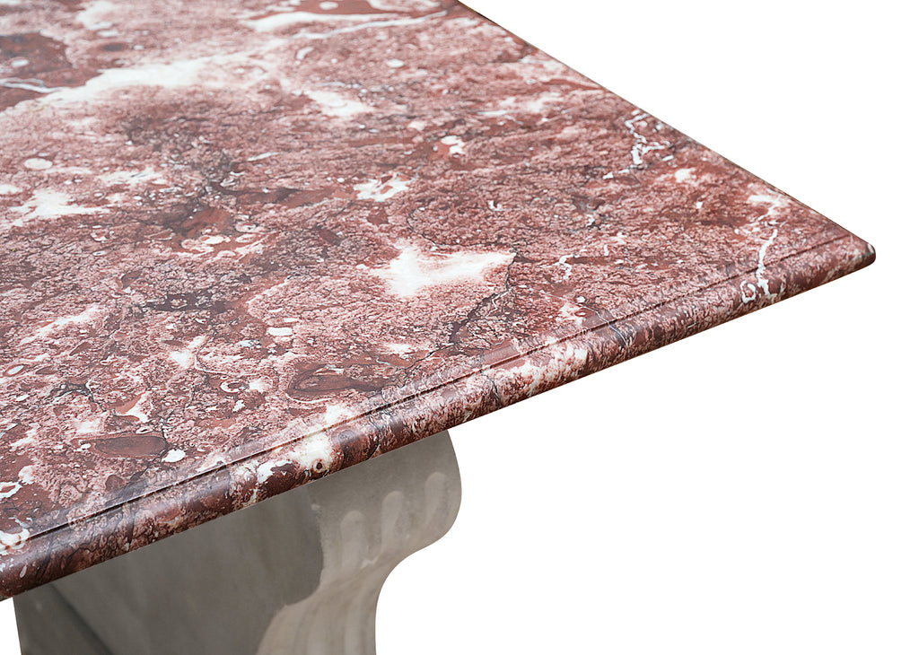 french marble table with stone base