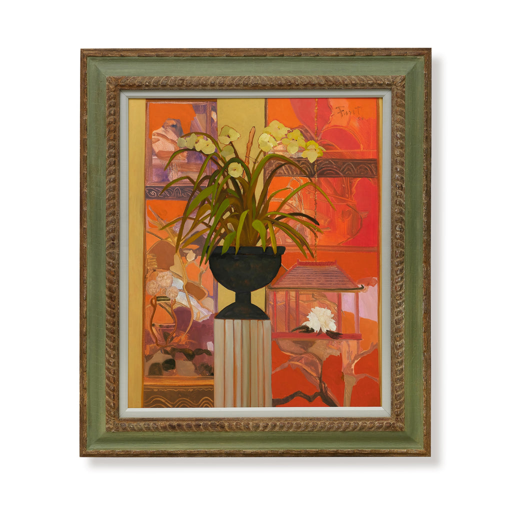 orchid and tree peony by john funt, 2024 (48" x 41")