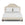 Beige upholstered bed with white bedding on a white background
