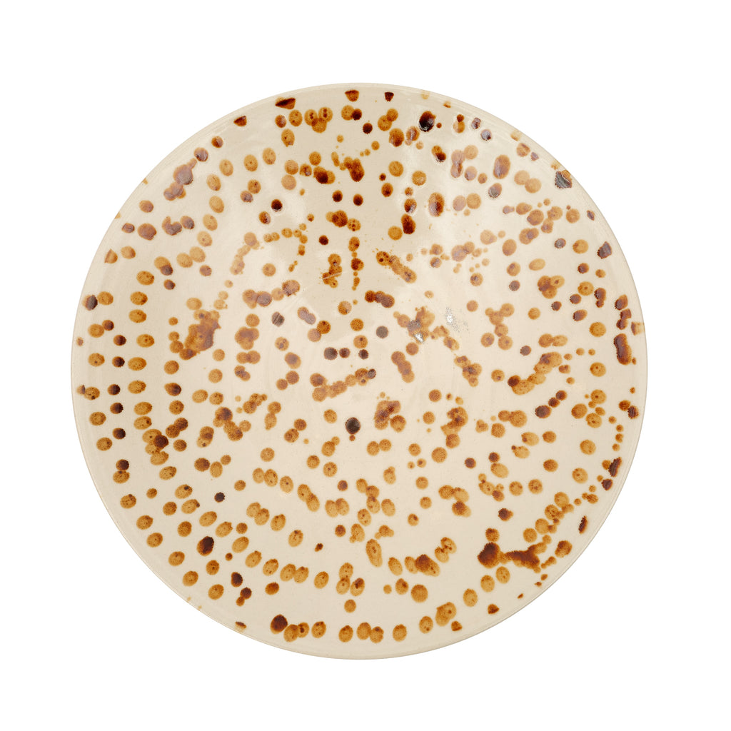 15 inch platter in ivory and umber by matin malikzada for bunny williams home