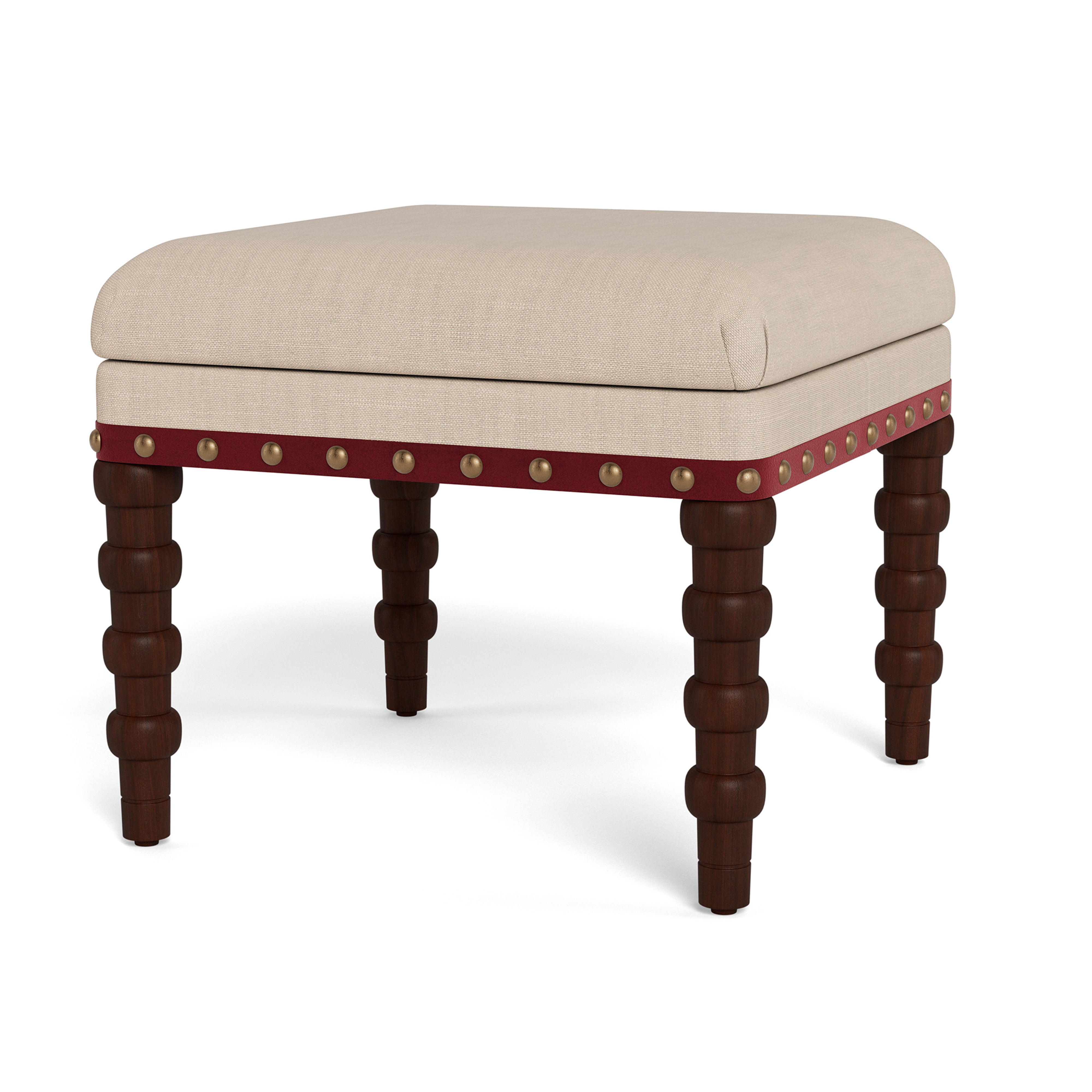 Red Tape Stool - Made to Order Upholstery – Bunny Williams Home