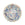 15 inch ivory umber and blue ruffle bowl by Matin Malikzada for Bunny Williams Home