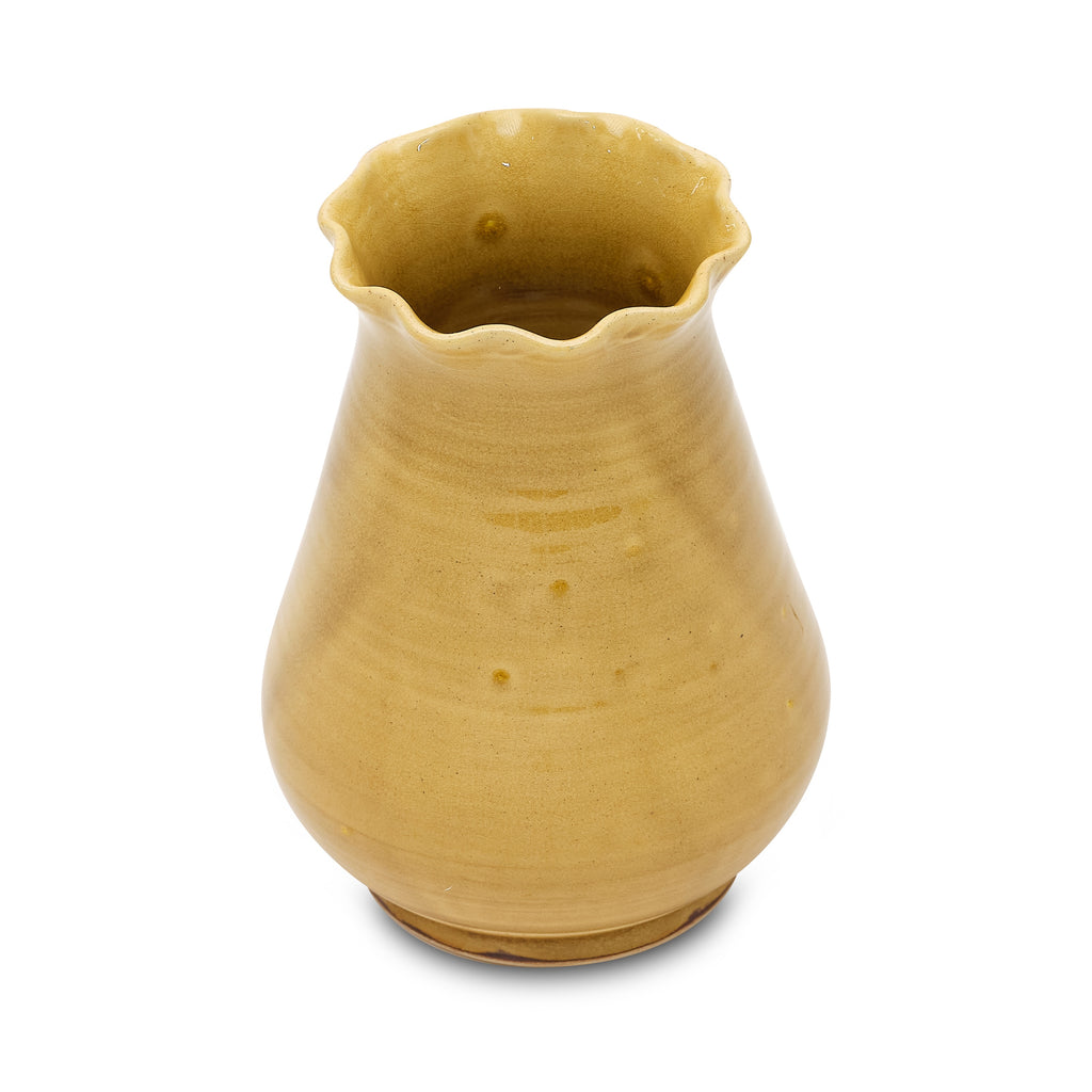 gold ruffle vase by matin malikzada for bunny williams home