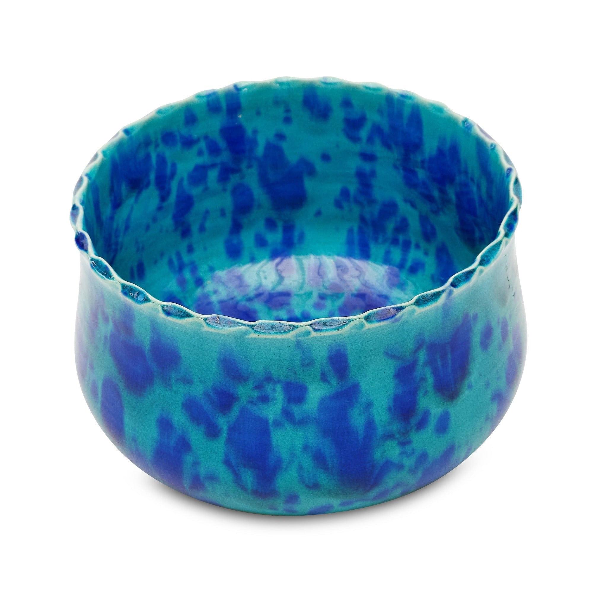 Scalloped Edge Cachepot (Turq/Blue - 5.5